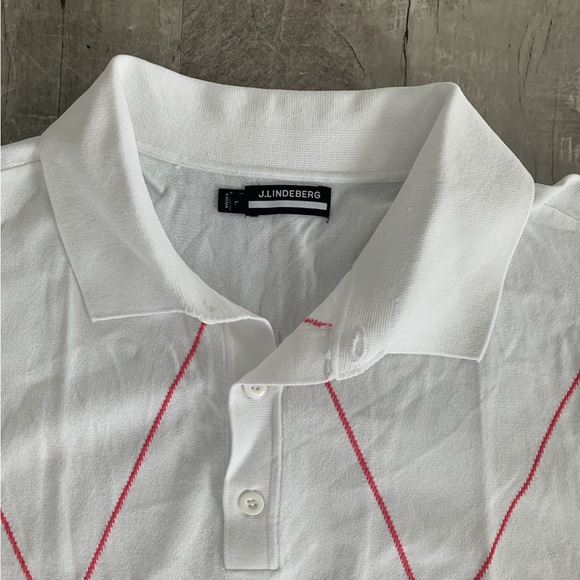 J. Lindeberg Luke knitted argyle golf polo. - Picture 5 of 6